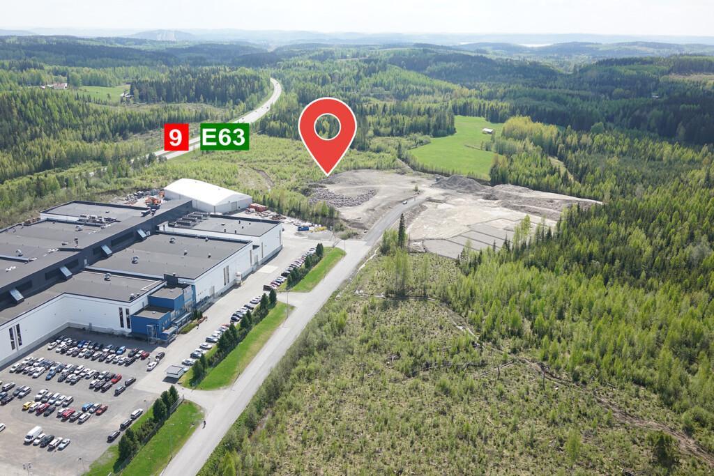 ilmakuva Eteläportin vapaasta isosta tontista.